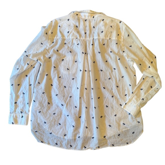 Grayson The Hero Button Down Shirt Palm Tree Print White Navy Size 5 XL - Picture 11 of 11